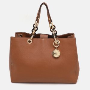 MICHAEL Michael Kors Brown Leather Large Cynthia Tote, Tote Handbags - Luxury Closet catalog