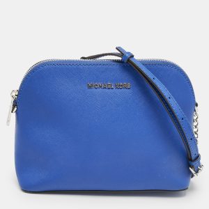 MICHAEL Michael Kors Blue Leather Cindy Dome Crossbody Bag, Handbags - Luxury Closet catalog