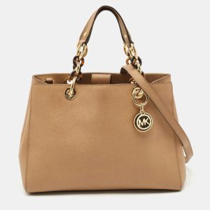MICHJAEL Michael Kors Brown Leather Medium Cynthia Tote, Tote Handbags - Luxury Closet catalog