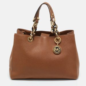 MICHAEL Michael Kors Brown Leather Medium Cynthia Tote, Tote Handbags - Luxury Closet catalog