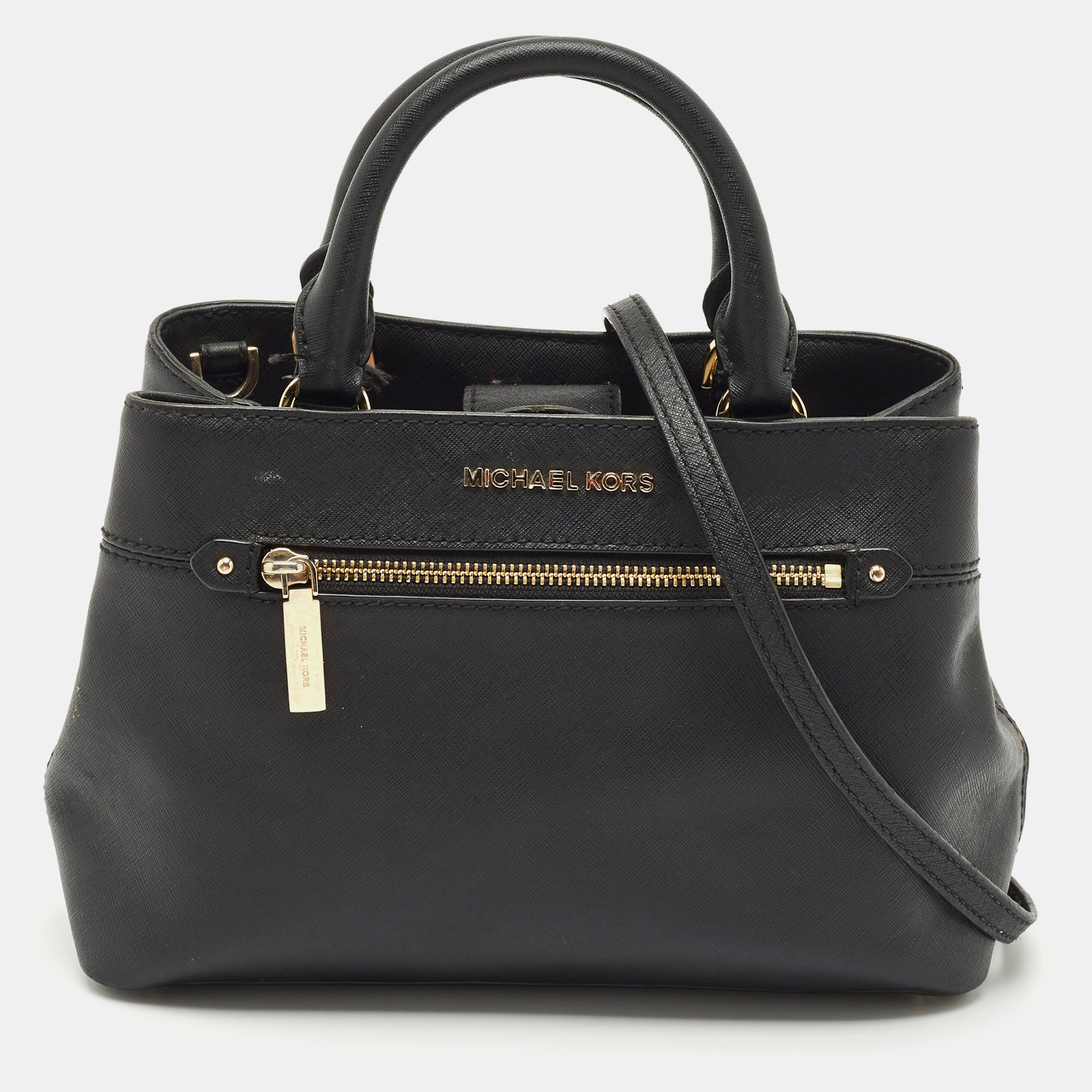 MICHAEL Michael Kors Black Leather Small Hailee Satchel, Satchels - Luxury Closet catalog