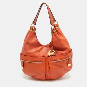 MICHAEL Michael Kors Orange Leather Large Layton Hobo, Shoulder Bags - Luxury Closet catalog