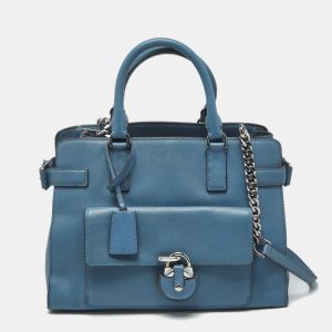 MICHAEL Michael Kors Blue Saffiano Leather Large Emma Satchel, Satchels - Luxury Closet catalog