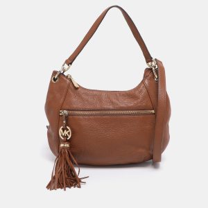 MICHAEL Michael Kors Brown Leather Tassel Crossbody Bag, Handbags - Luxury Closet catalog