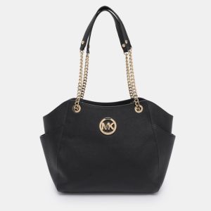 MICHAEL Michael Kors Black Leather Jet Set Travel Chain Tote, Tote Handbags - Luxury Closet catalog