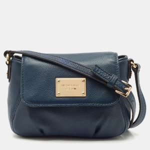 MICHAEL Michael Kors Navy Blue Leather Flap Crossbody Bag, Handbags - Luxury Closet catalog