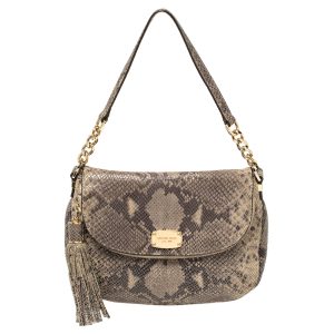 MICHAEL Michael Kors Grey Python Embossed Leather Crossbody Bag, Handbags - Luxury Closet catalog