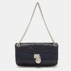 Michael Kors Navy Blue Quilted Leather Hamilton Chain Shoulder Bag, Shoulder Bags - Luxury Closet catalog