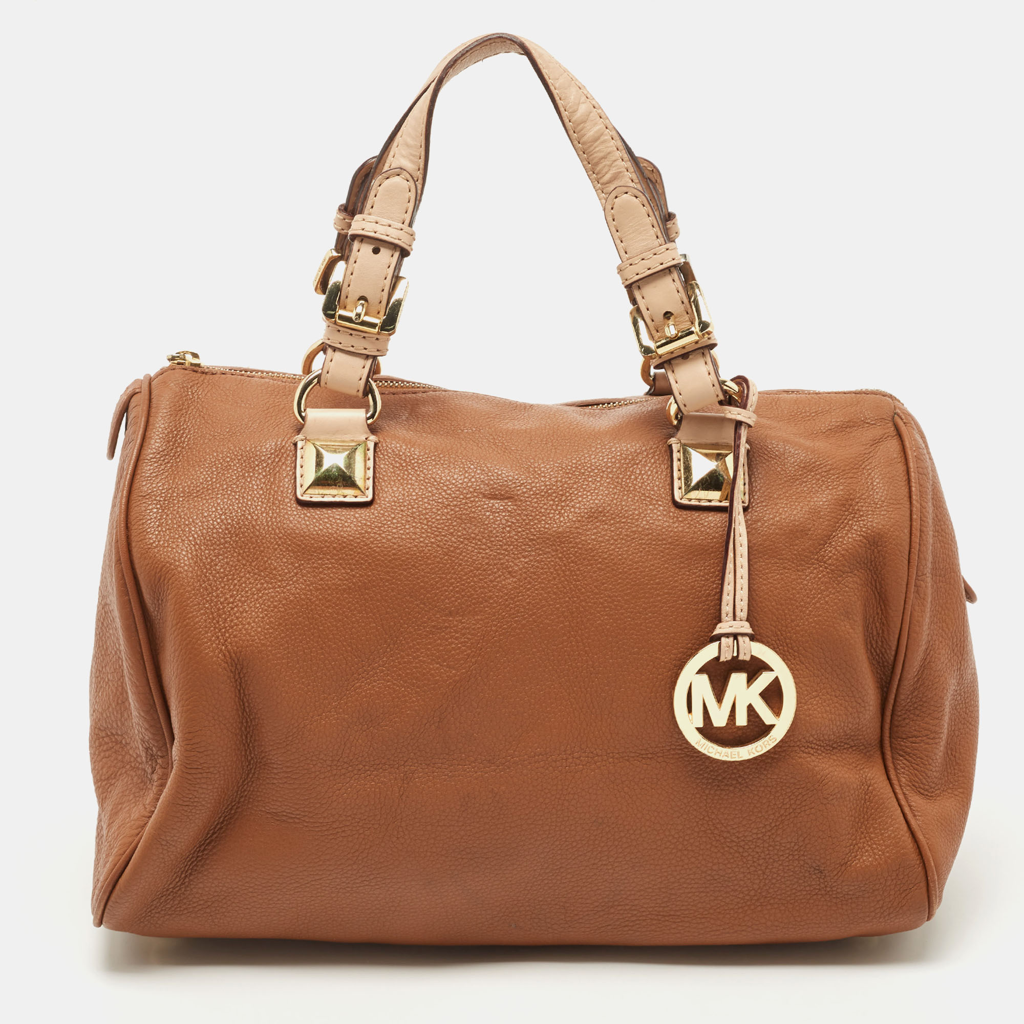 MICHAEL Michael Kors Brown Leather Grayson Boston Bag, Satchels - Luxury Closet catalog