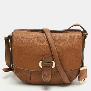 MICHAEL Michael Kors Brown Leather Flap Crossbody Bag, Handbags - Luxury Closet catalog