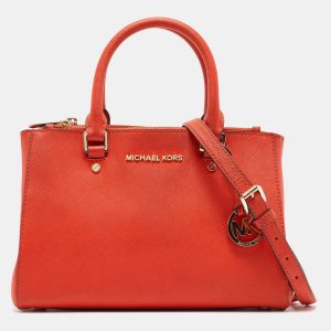 Michael Michael Kors Red Leather Small Sutton Tote, Tote Handbags - Luxury Closet catalog