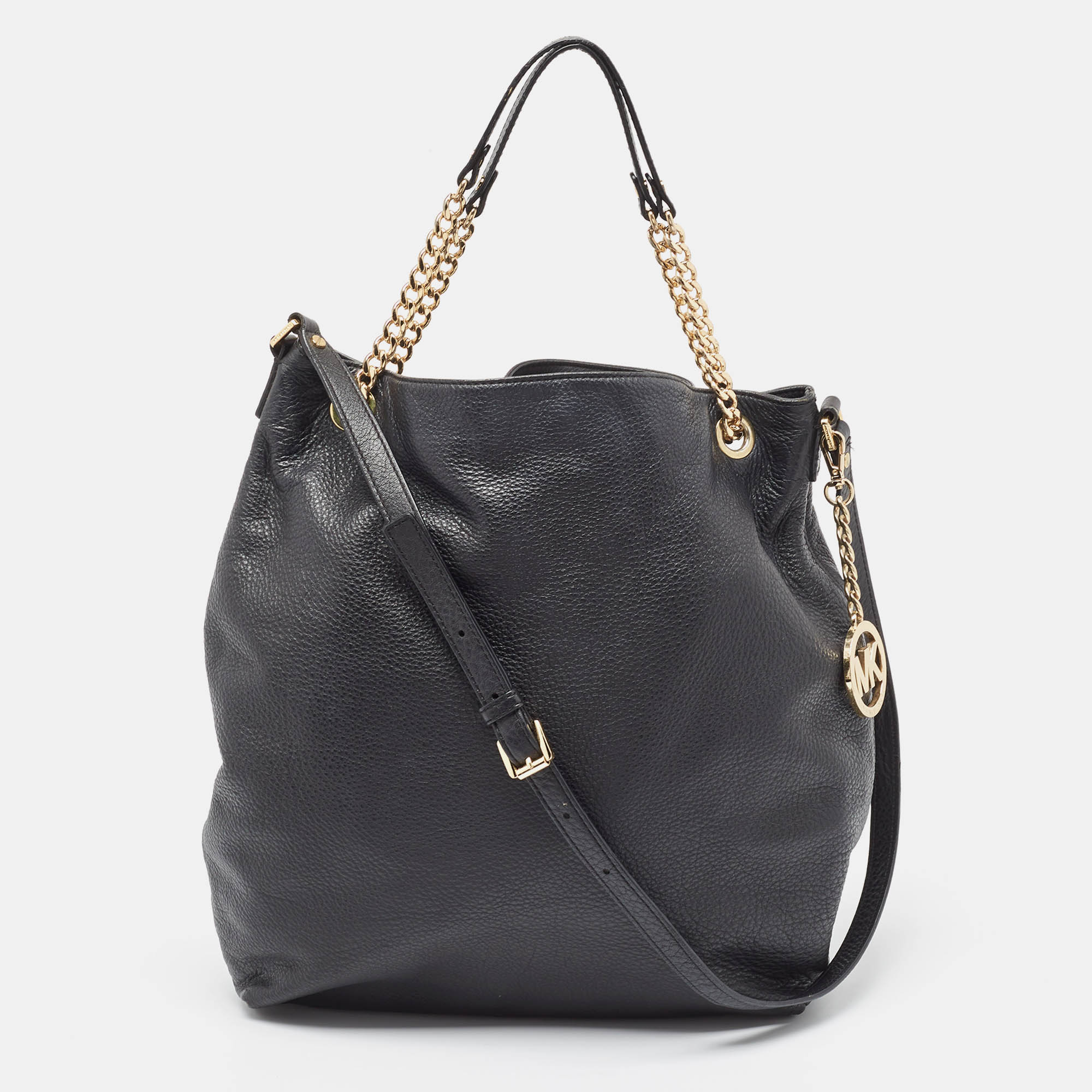 MICHAEL Michael Kors Black Leather Charm Tote, Tote Handbags - Luxury Closet catalog