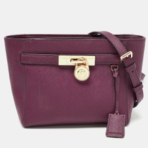 MICHAEL Michael Kors Burgundy Leather Hamilton Crossbody Bag, Handbags - Luxury Closet catalog