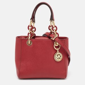 MICHAEL Michael Kors Red Leather Mini Cynthia Tote, Tote Handbags - Luxury Closet catalog