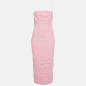 Misha Pink Crepe Sleeveless Midi Dress S, Dresses - Luxury Closet catalog