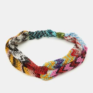 Missoni Mare Multicolor Lurex Knit Twisted Headband, Apparel & Accessories - Luxury Closet catalog