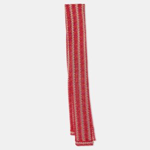 Missoni Red/Pink Textured Lurex Knit Stole, Scarves & Shawls - Luxury Closet catalog