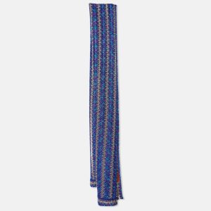 Missoni Blue/Purple Textured Lurex Knit Stole, Scarves & Shawls - Luxury Closet catalog