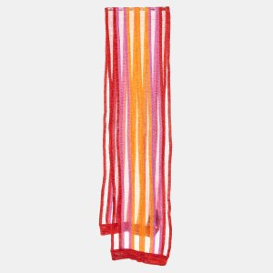 Missoni Red/Yellow Striped Cotton Knit Stole, Scarves & Shawls - Luxury Closet catalog