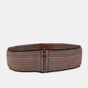 Missoni Brown Striped Knit Elasticized Waist Belt M, Belt Buckles - Luxury Closet catalog