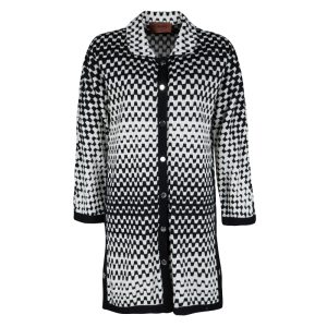 Missoni Monochrome Textured Knit Button Front Cardigan Tunic M, Shirts & Tops - Luxury Closet catalog