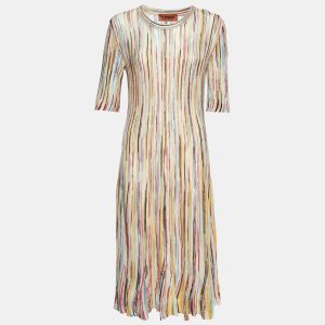 Missoni Multicolor Patterned Knit Fit and Flare Midi Dress M, Dresses - Luxury Closet catalog