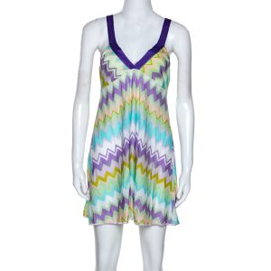 Missoni Mare Multicolor Chevron Knit Cover Up Mini Dress S, Dresses - Luxury Closet catalog