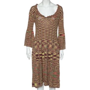 Missoni Multicolor Patterned Wool Knit Midi Dress L, Dresses - Luxury Closet catalog