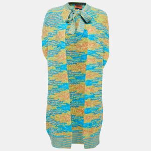 Missoni Multicolor Patterned Wool Blend Open Front Sleeveless Cardigan M, Sweaters & Cardigans - Luxury Closet catalog
