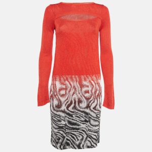 Missoni Red Patterned Wool Blend Knit Mini Dress S, Dresses - Luxury Closet catalog
