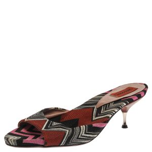 Missoni Multicolor Knit Fabric Open Toe Slip On Sandals Size 38, Sandals - Luxury Closet catalog