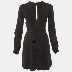 Miu Miu Black Crepe Mini Wrap Dress M, Dresses - Luxury Closet catalog
