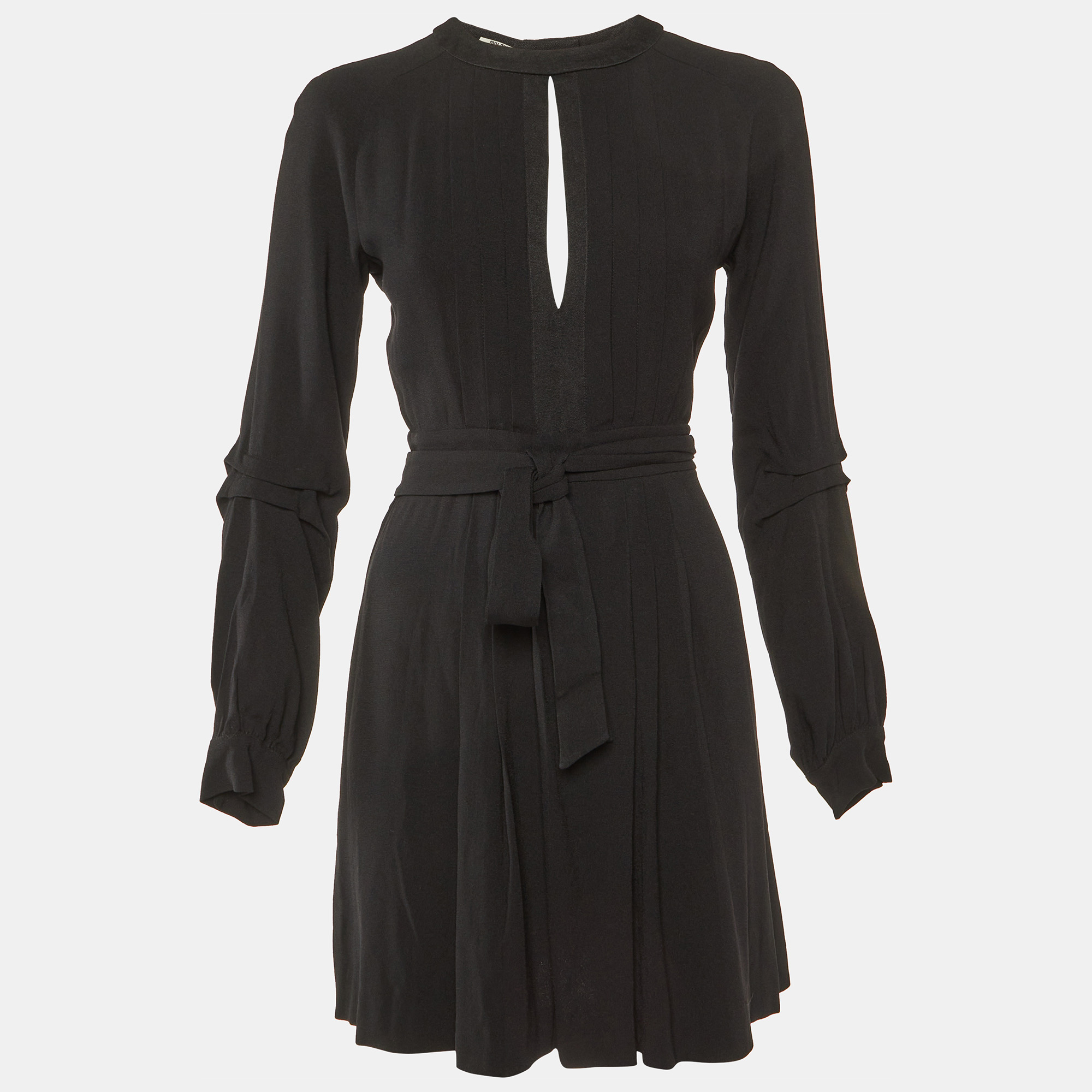 Miu Miu Black Crepe Mini Wrap Dress M, Dresses - Luxury Closet catalog