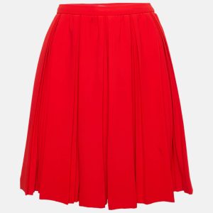 Miu Miu Red Crepe Pleated Mini Skirt M, Skirts - Luxury Closet catalog