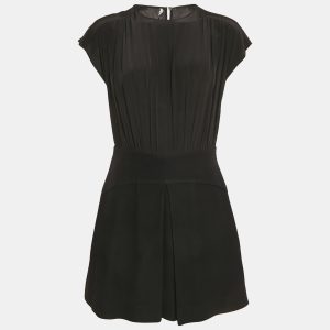 Miu Miu Black Crepe and Wool Gathered Mini Dress M, Dresses - Luxury Closet catalog