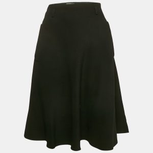 Miu Miu Black Crepe Flared Knee Length Skirt S, Skirts - Luxury Closet catalog