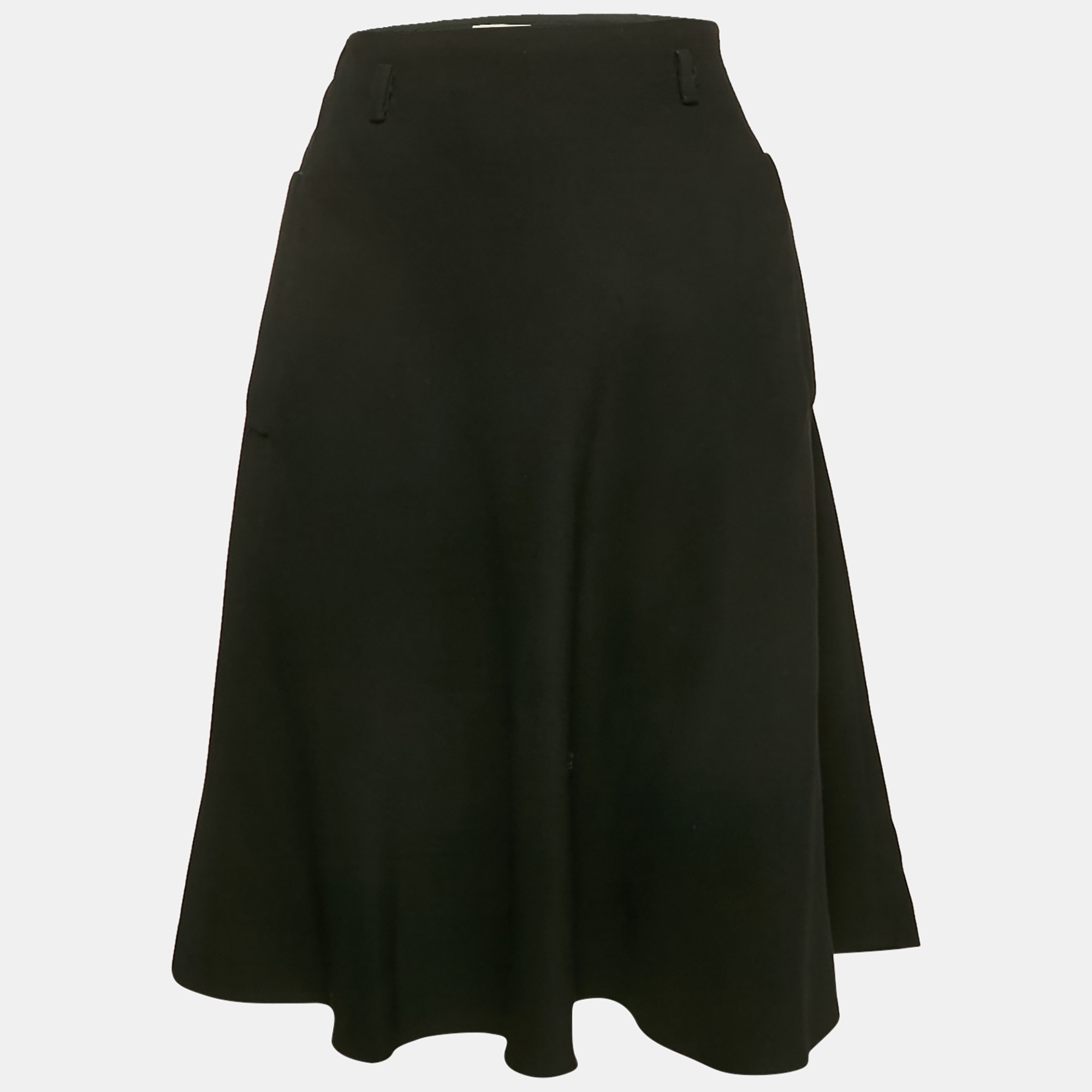 Miu Miu Black Crepe Flared Knee Length Skirt S, Skirts - Luxury Closet catalog