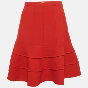 Miu Miu Red Wool Mini Skirt S, Skirts - Luxury Closet catalog