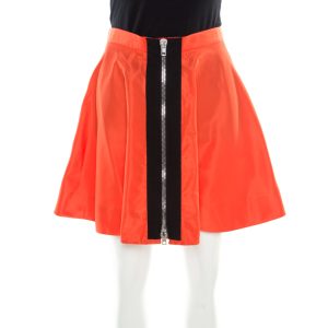 Miu Miu Orange Zip Front Detail Mini Circle Skirt S, Skirts - Luxury Closet catalog
