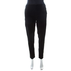 Miu Miu Black Velvet Stretch Ankle Zip Detail Trousers L, Clothing - Luxury Closet catalog