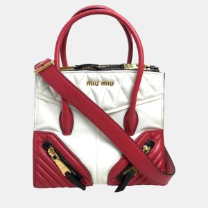 Miu Miu White Red Biker Bag, Shoulder Bags - Luxury Closet catalog