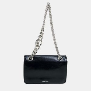 Miu Miu Black Leather Chain Shoulder Bag, Shoulder Bags - Luxury Closet catalog