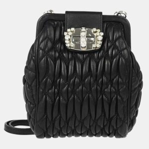 Miu Miu Black Leather Shoulder Bag, Shoulder Bags - Luxury Closet catalog