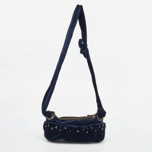 Miu Miu Navy Blue Velvet Studded Shoulder Bag, Handbags - Luxury Closet catalog