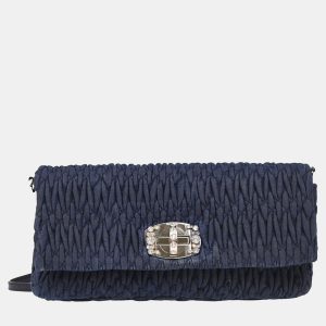 Miu Miu Navy Denim Matelasse Shoulder Bag, Shoulder Bags - Luxury Closet catalog