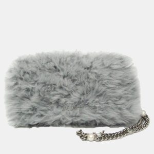Miu Miu Grey Fur Shoulder Bag, Shoulder Bags - Luxury Closet catalog