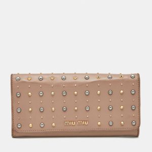 Miu Miu Mauve Leather Studded Flap Wallet, Wallets & Money Clips - Luxury Closet catalog