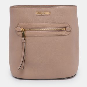 Miu Miu Beige Leather Shoulder Bag, Shoulder Bags - Luxury Closet catalog