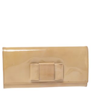 Miu Miu Beige Patent Leather Bow Continental Wallet, Wallets & Money Clips - Luxury Closet catalog