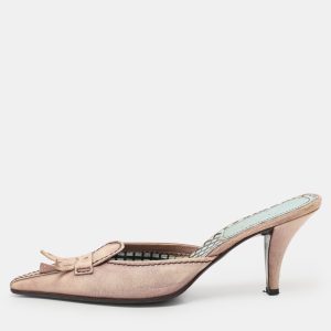 Miu Miu Beige Leather Mules Size 38.5, Sandals - Luxury Closet catalog